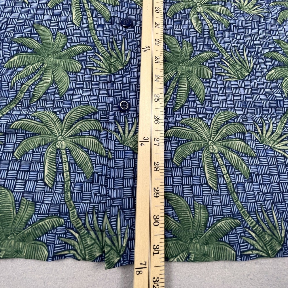 Tommy Bahama Shirt Mens XL Blue Palm Tree IslandZone Bahama Coast Recycled Blend - Picture 9 of 10